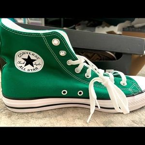 Brand New Amazon Green Green Womens High Top Converse
